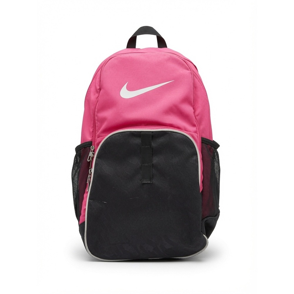 Nike Backpack Pink Black Sporty School Gym Bag Swoosh Logo Adjustable Straps